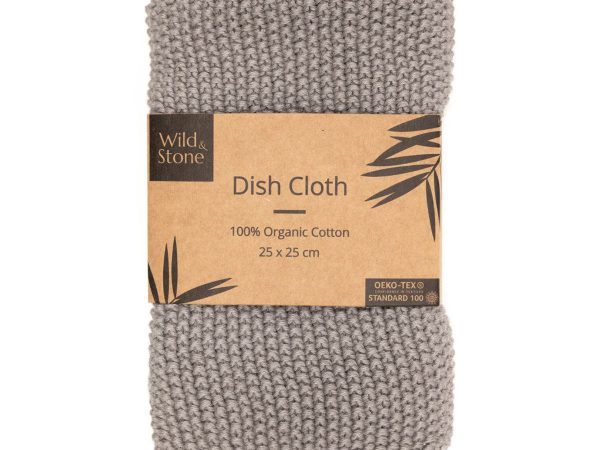 Wild & Stone Organic Cotton Dish Cloth - Dove Grey