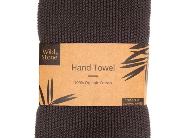 Wild & Stone Organic Cotton Hand Towels - Slate Grey