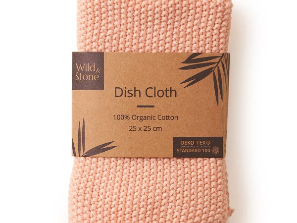 Wild & Stone Organic Cotton Dish Cloth - Rose