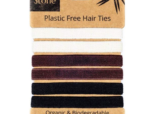 Wild & Stone Plastic Free Hair Ties - Natural 6 Pack