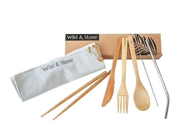 Wild & Stone Reusable Bamboo Picnic Cutlery Set